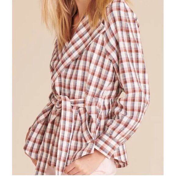 NWT Veronica Beard Lin Belted Plaid Jacket Blazer - Picture 2 of 15